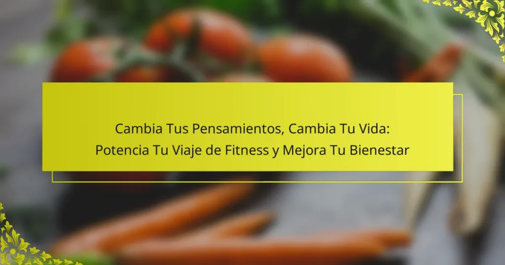 Cambia Tus Pensamientos, Cambia Tu Vida: Potencia Tu Viaje de Fitness y Mejora Tu Bienestar