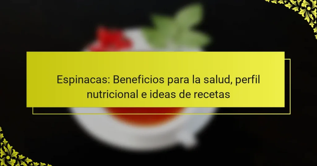 Espinacas: Beneficios para la salud, perfil nutricional e ideas de recetas