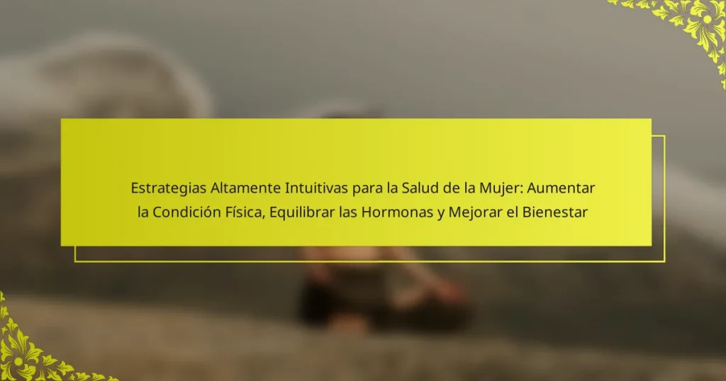 Estrategias Altamente Intuitivas para la Salud de la Mujer: Aumentar la Condición Física, Equilibrar las Hormonas y Mejorar el Bienestar
